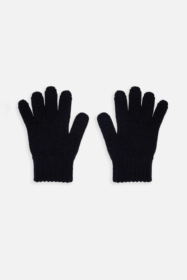 Rękawiczki chłopięce pięciopalczaste swetrowe