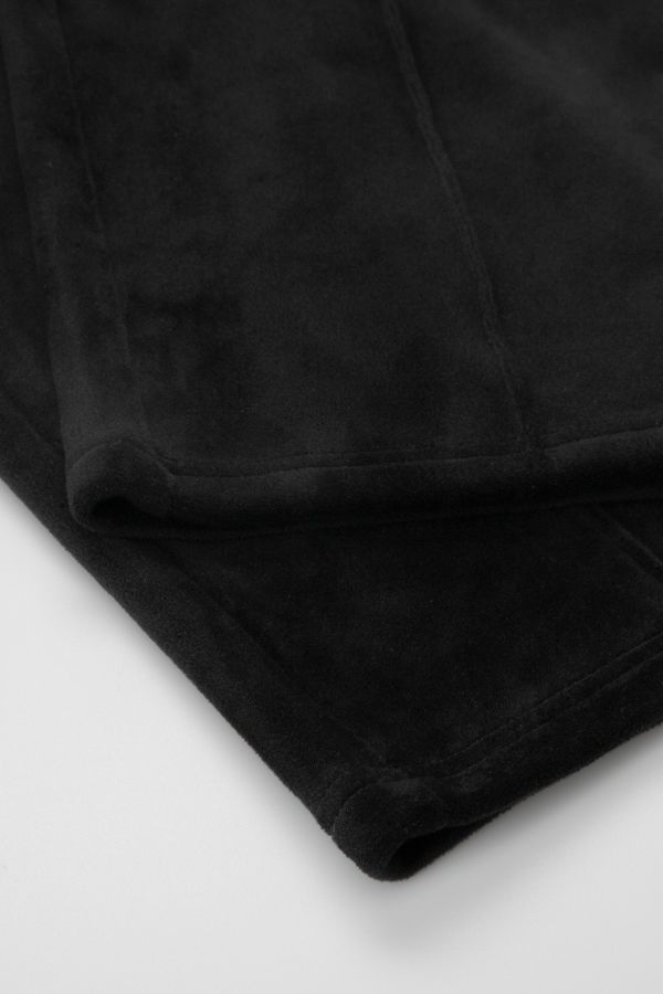 Spodnie dresowe czarne welurowe z szeroką nogawką 2220473