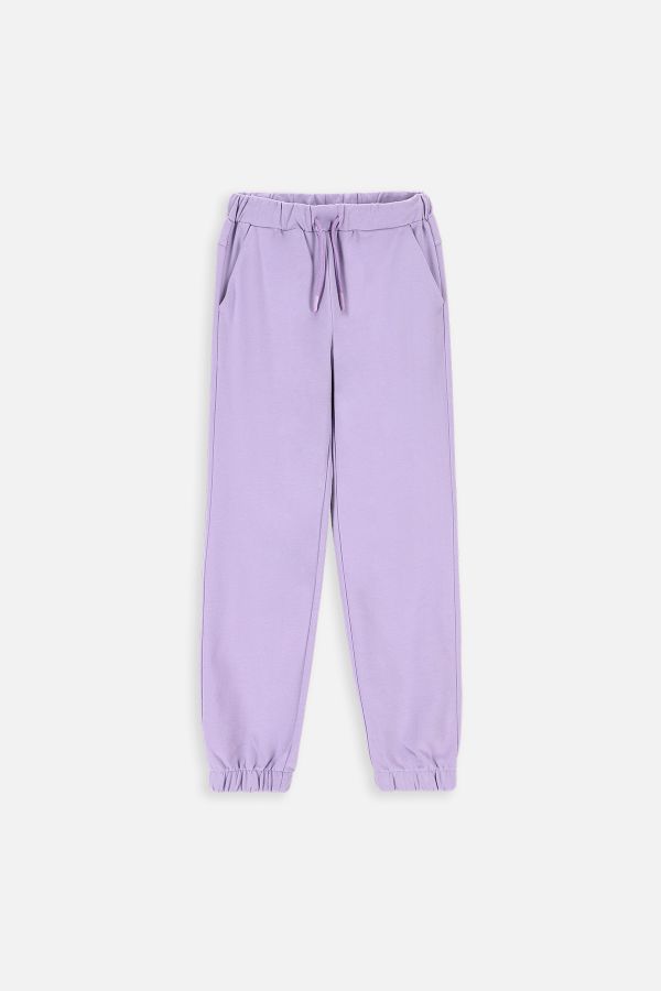 Spodnie dresowe fioletowe z kieszeniami
