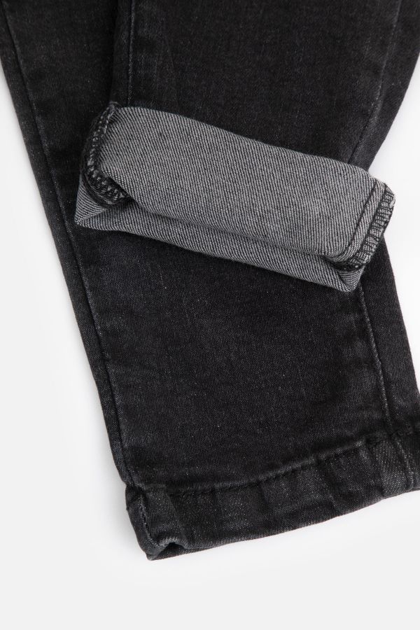 Spodnie jeansowe czarne ze zwężaną nogawką o fasonie SLIM 2222712