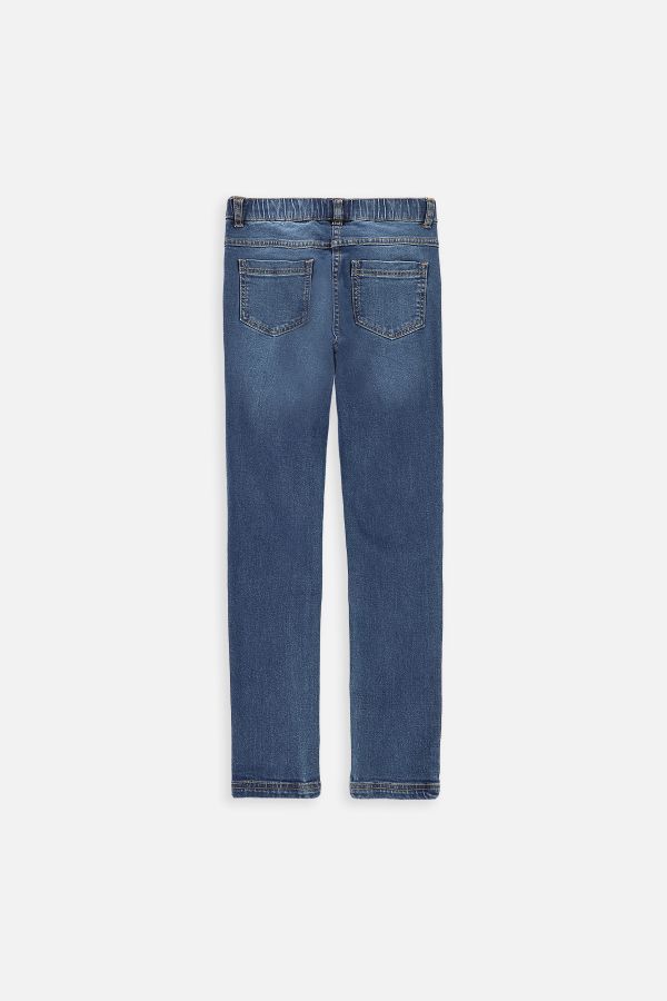 Spodnie jeansowe granatowe ze zwężaną nogawką 2220106