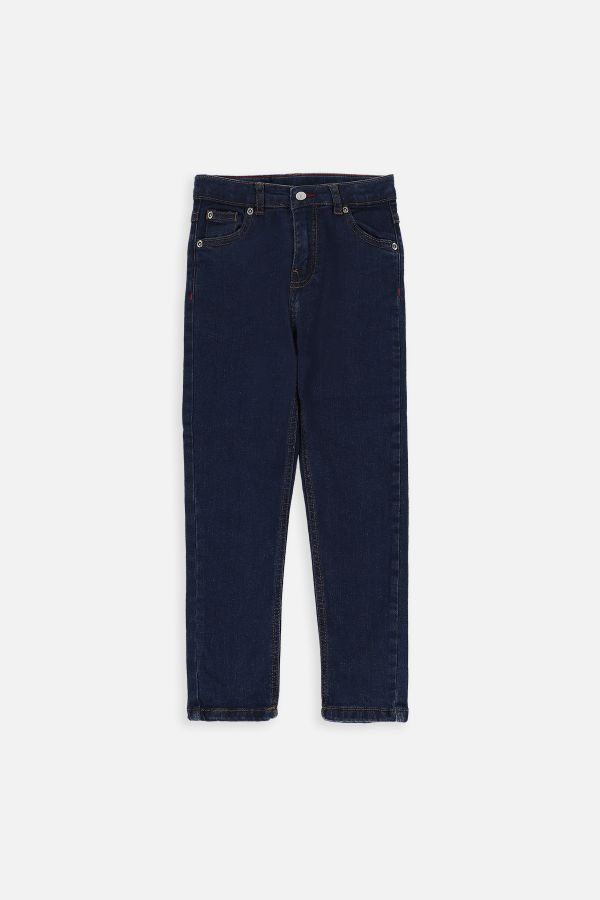 Spodnie jeansowe granatowe z prostą nogawką o fasonie REGULAR 2220117