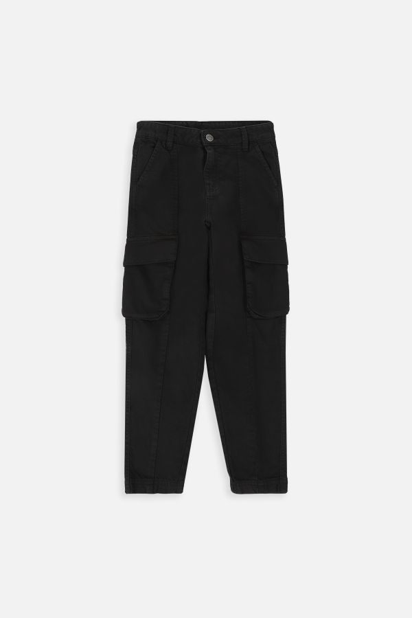 Spodnie jeansowe czarne cargo z kieszeniami 2218529