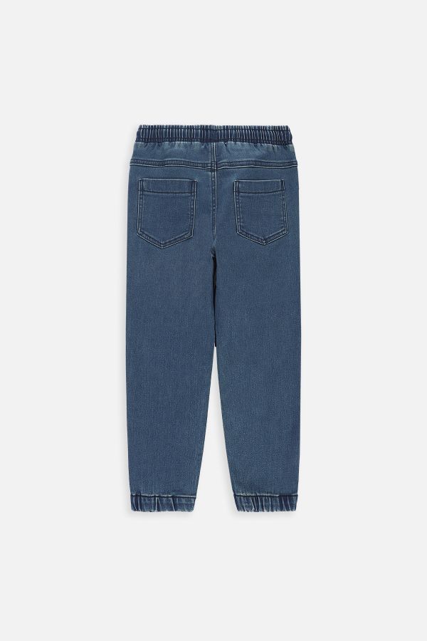 Spodnie jeansowe granatowe joggery o fasonie SLIM 2220709
