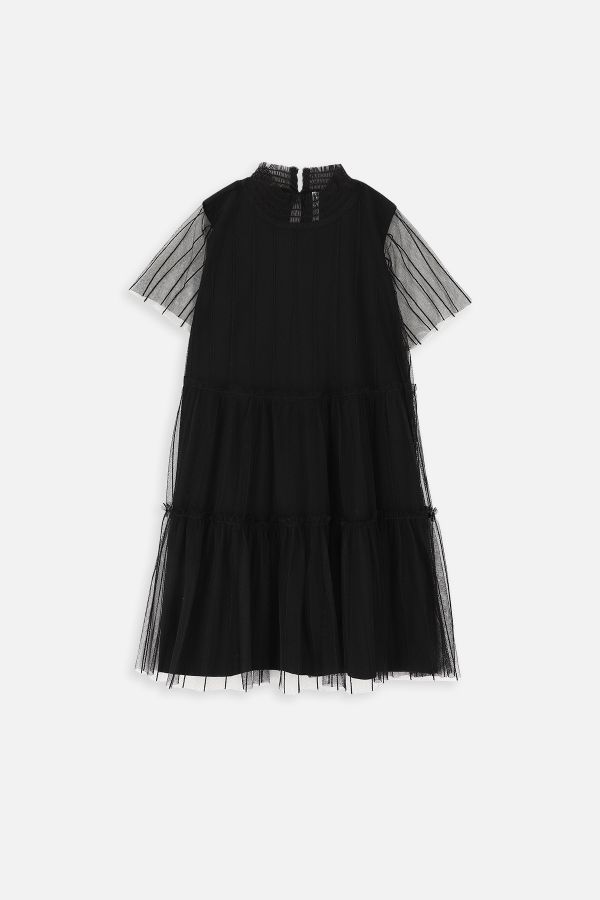 Sukienka tiulowa czarna gładka 2218106