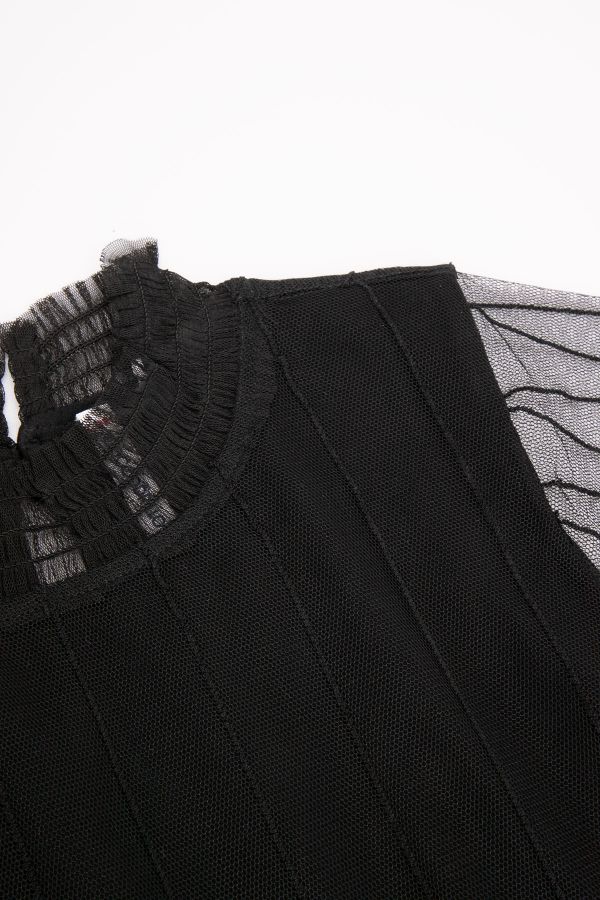 Sukienka tiulowa czarna gładka 2218108
