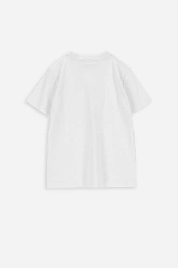 T-shirt z krótkim rękawem biały z kieszonką 2219366