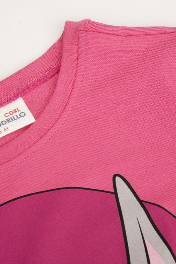 T-shirt z krótkim rękawem różowy z nadrukiem, licencja LOONEY TUNES 2219590