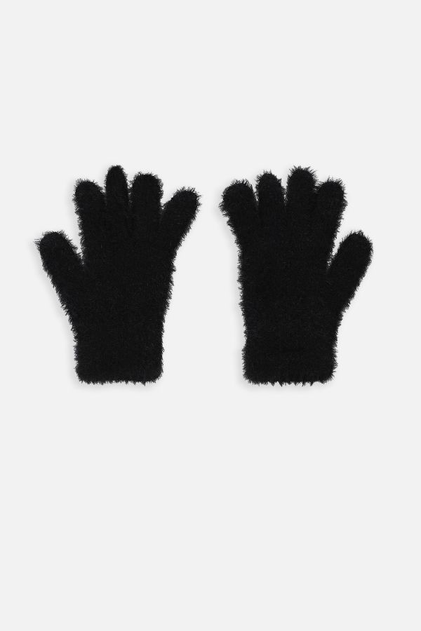 Rękawiczki czarne pojedyncze swetrowe