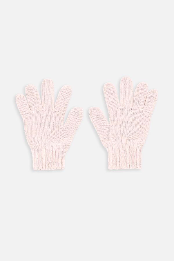 Rękawiczki różowe pojedyncze swetrowe