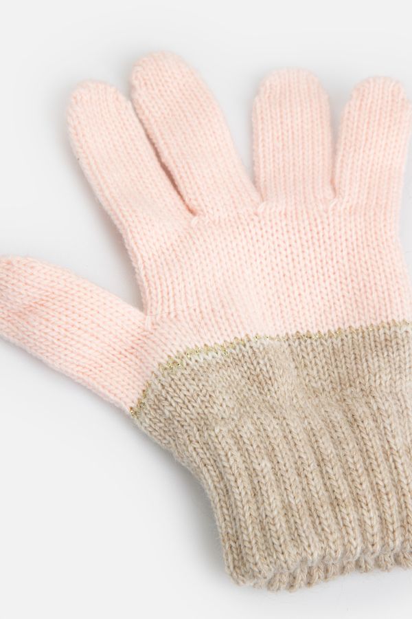 Rękawiczki różowe pojedyncze swetrowe 2222181