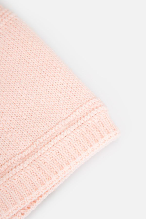 Komin różowy pojedynczy swetrowy