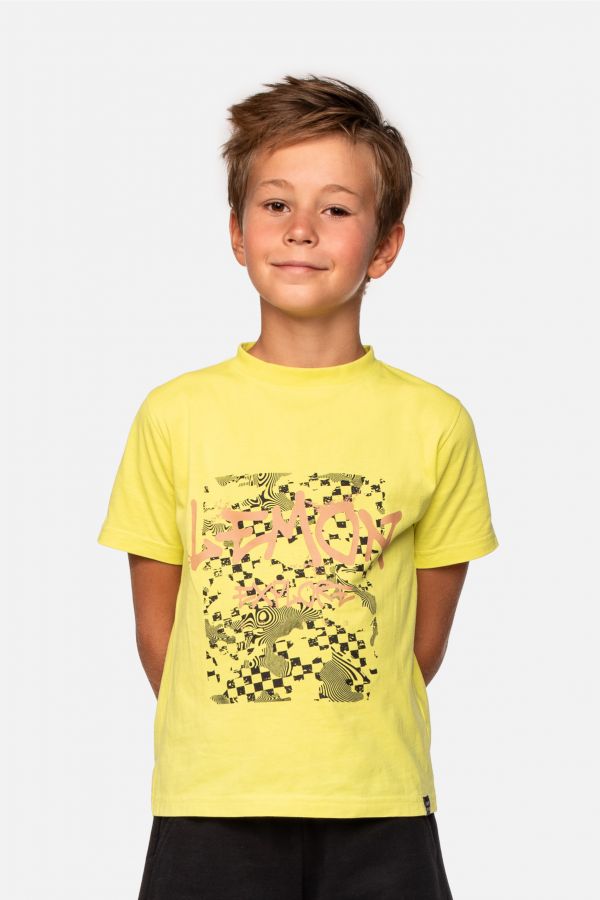 T-shirt z krótkim rękawem chłopięcy basic z grafiką