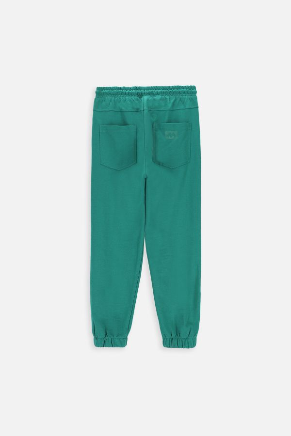 Spodnie dresowe BALLOON zielone z nadrukiem na nogawce 2221797
