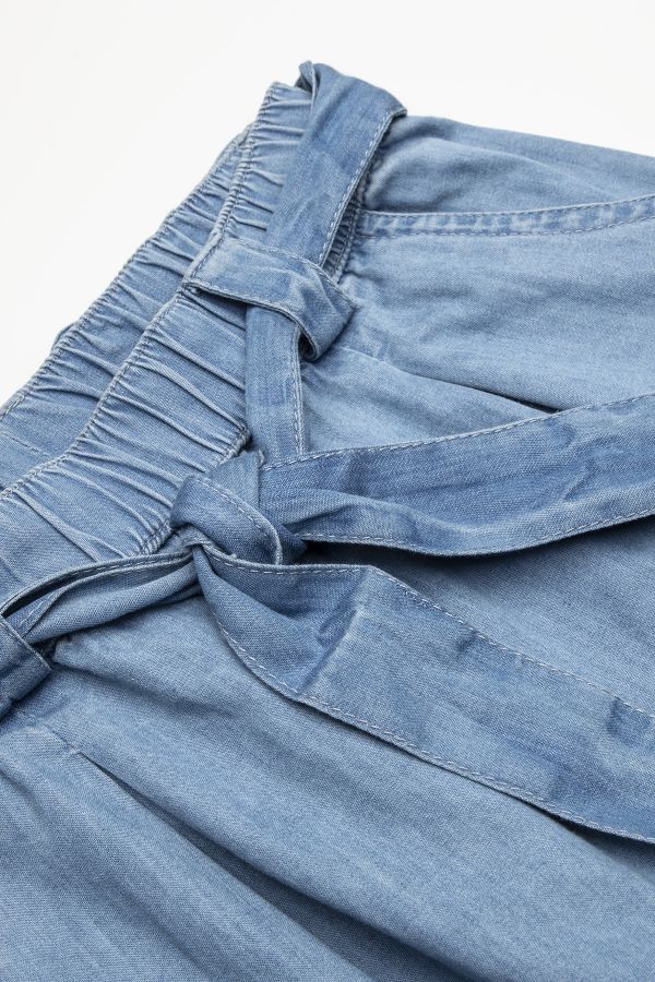 Spodnie jeansowe długie typu CULLOTE w kolorze niebieskim 2148234