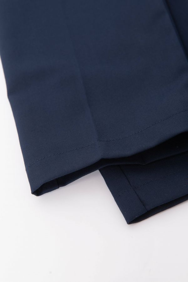 Spodnie tkaninowe eleganckie spodnie garniturowe granatowe z kantem i zaszewkami 2155389