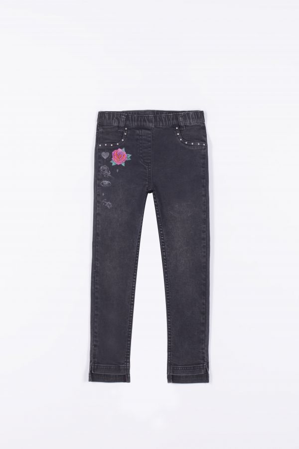 Spodnie jeansowe czarne TREGGINS o fasonie SLIM 2156664