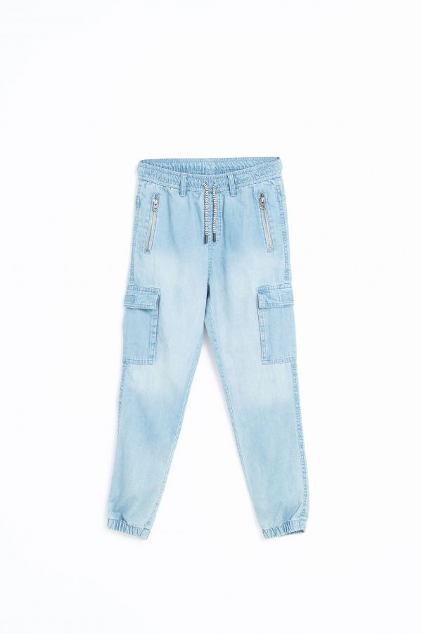 Spodnie jeansowe niebieskie JOGGER o fasonie REGULAR 2156732