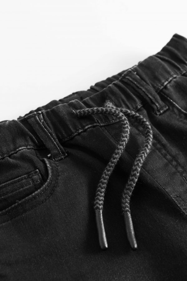 Spodnie jeansowe ze ściągaczem w pasie i efektem sprania o fasonie REGULAR 2156744