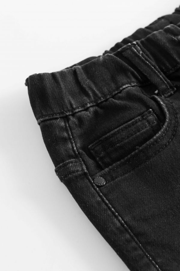 Spodnie jeansowe ze ściągaczem w pasie i efektem sprania o fasonie REGULAR 2156745