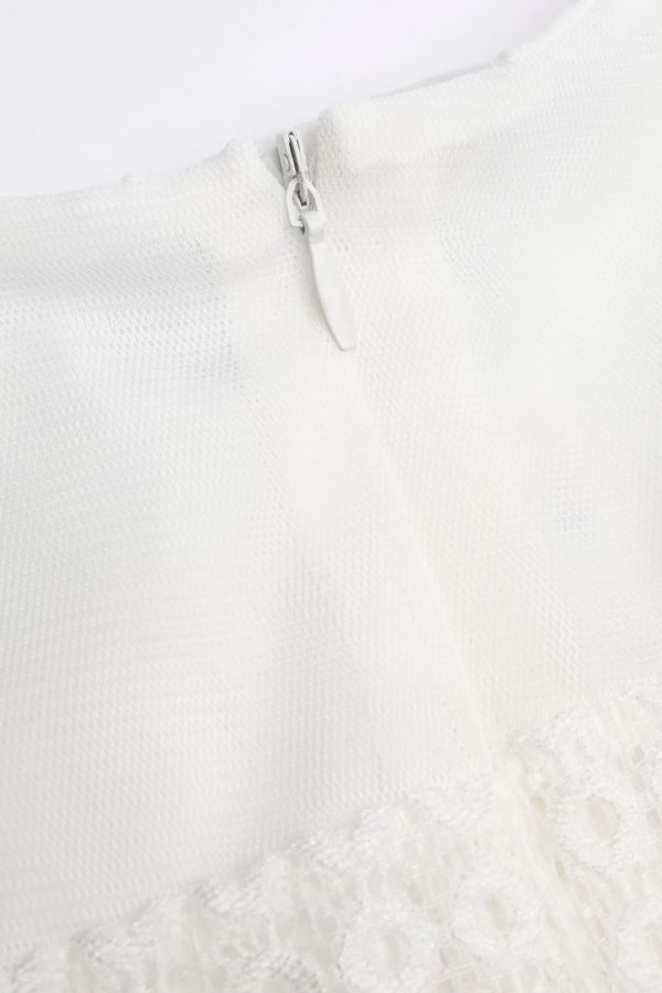 Sukienka tkaninowa biała na bawełnianej podszewce 2157063
