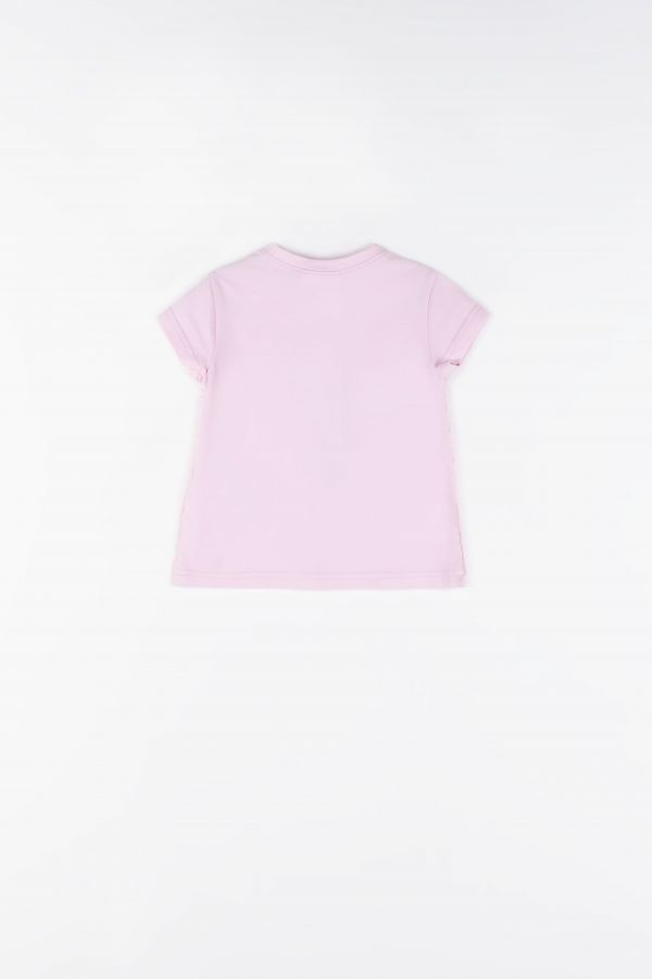 T-shirt z krótkim rękawem różowy z brokatowym nadrukiem 2158547