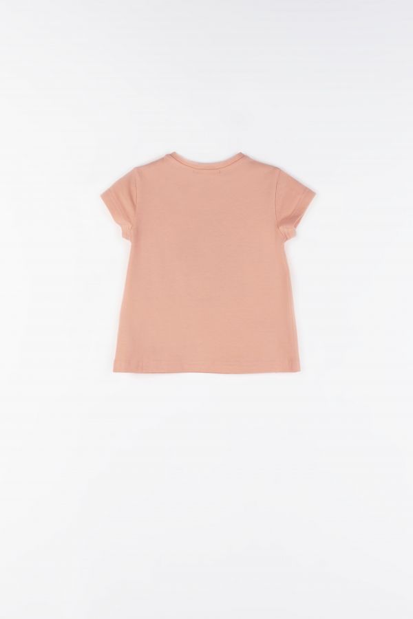 T-shirt z krótkim rękawem pomarańczowy z kolorowym nadrukiem 2158612