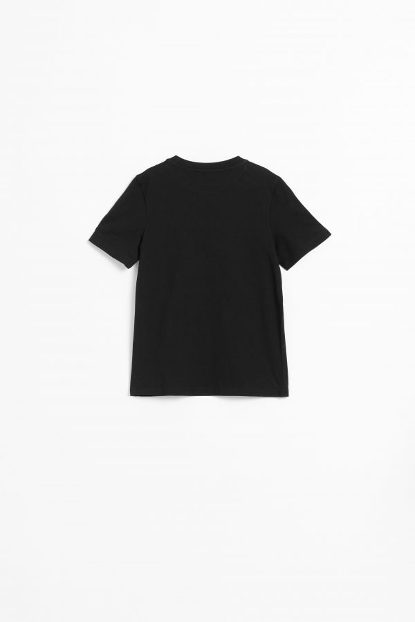 T-shirt z krótkim rękawem czarny z nadrukiem z przodu 2159166