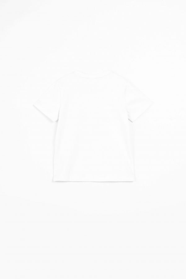 T-shirt z krótkim rękawem biały z kolorowym nadrukiem z przodu 2159583
