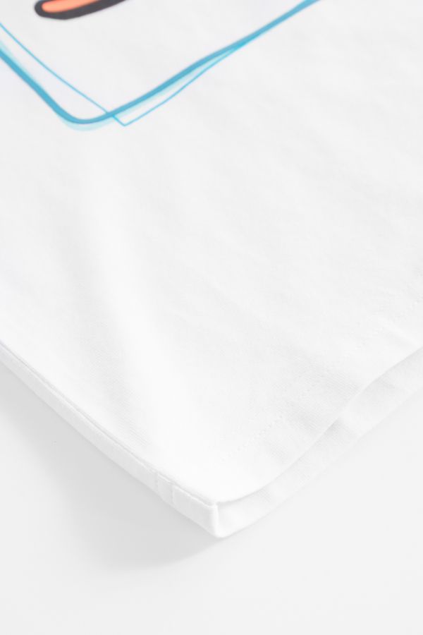 T-shirt z krótkim rękawem biały z kolorowym nadrukiem z przodu 2159586