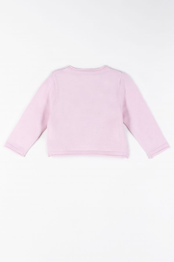 Sweter rozpinany różowy zapinany na guziki 2160624