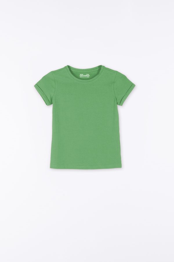 T-shirt z krótkim rękawem w kolorze zielonym 2197046