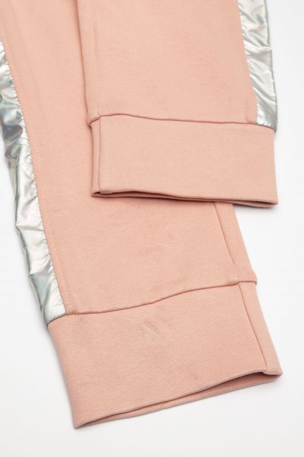 Spodnie dresowe różowe z lampasami 2200526