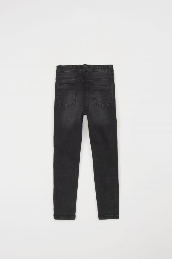 Spodnie jeansowe czarne ze zdobieniami na kieszeniach TREGGINS 2112619