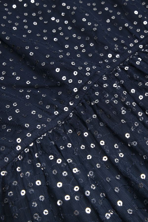 Sukienka tkaninowa brokatowa z bawełnianą podszewką 2112840