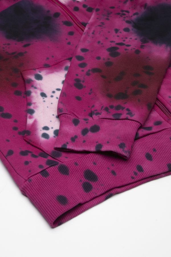 Bluza rozpinana z kapturem i efektem farbowania tie dye 2113847