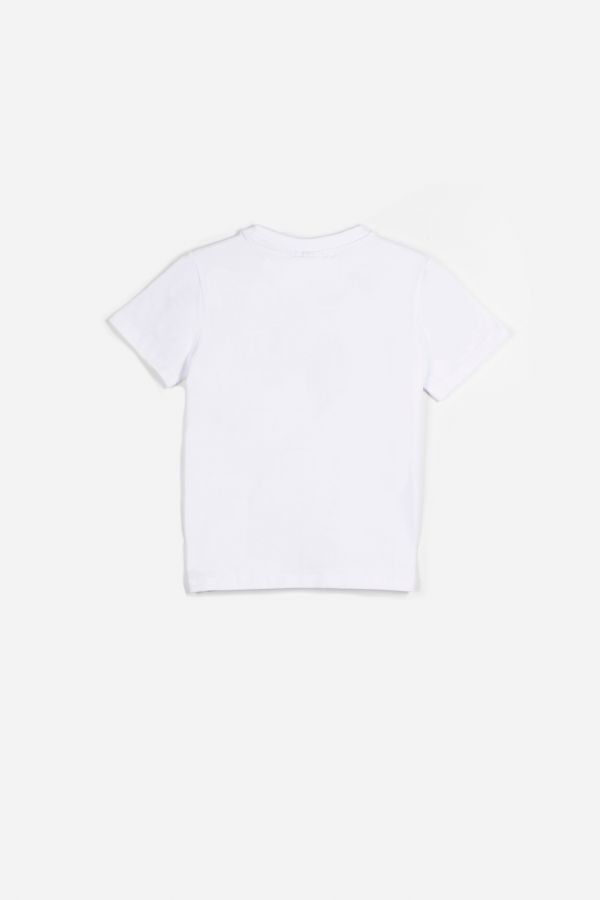 T-shirt z krótkim rękawem biały gładki 2115461