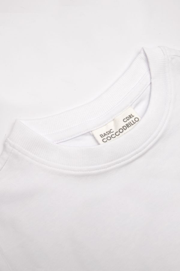 T-shirt z krótkim rękawem biały gładki 2115462