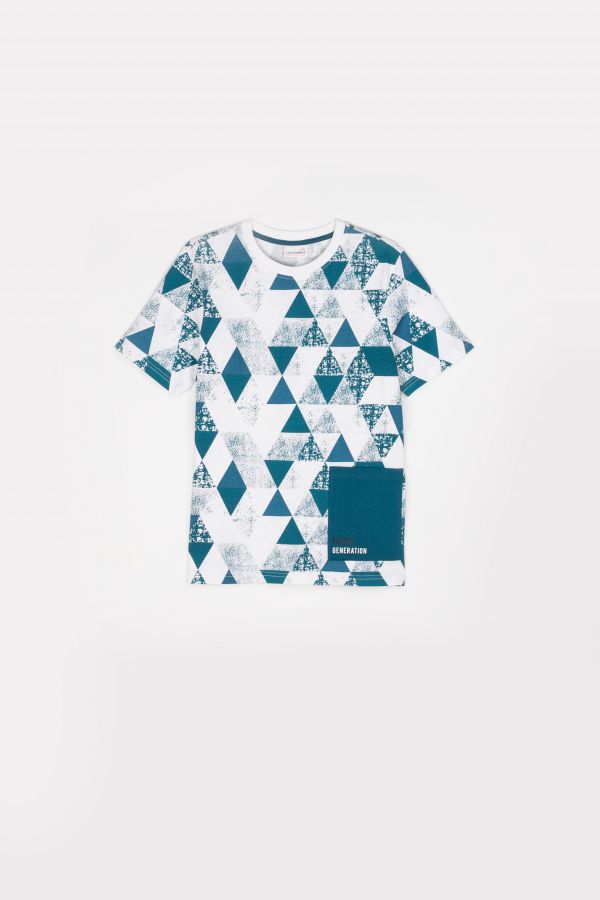 T-shirt z krótkim rękawem w geometryczne wzory