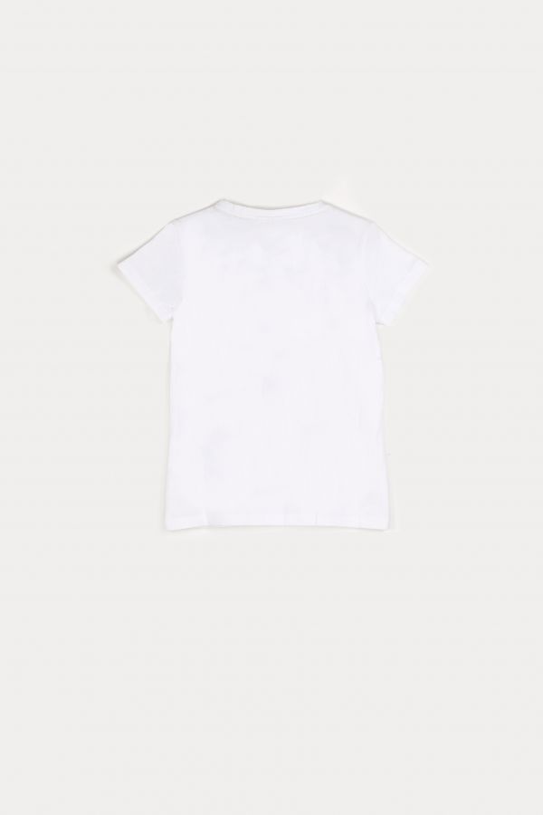 T-shirt z krótkim rękawem biały z napisami 2115622