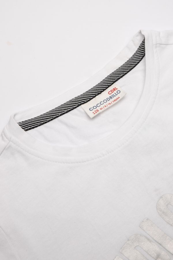 T-shirt z krótkim rękawem biały z napisami 2115623