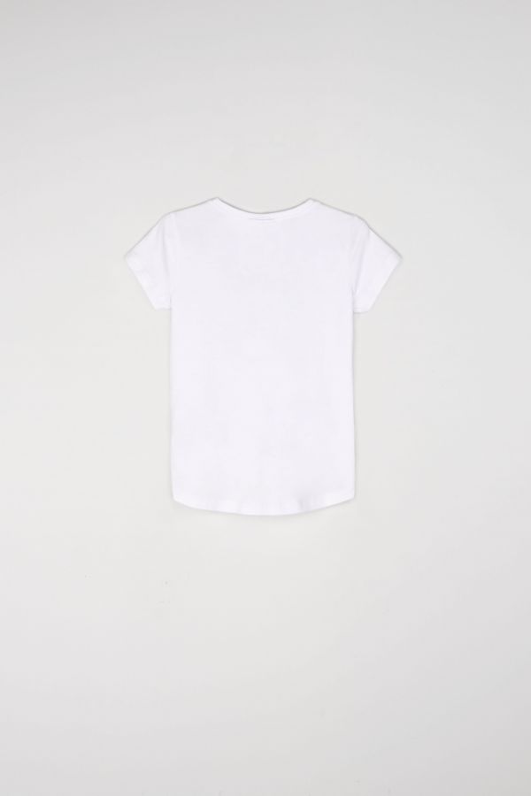 T-shirt z krótkim rękawem biały z zabawnym nadrukiem 2115644