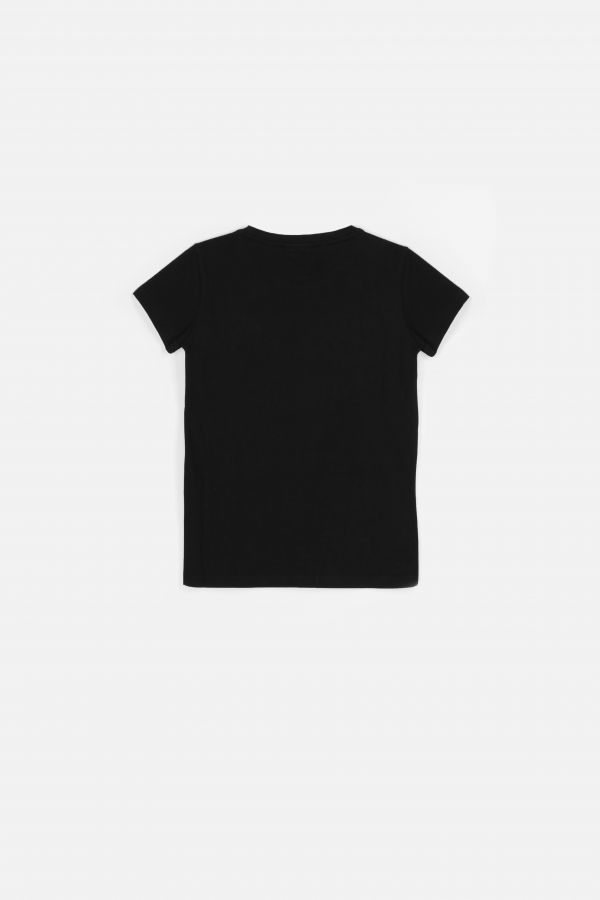 T-shirt z krótkim rękawem czarny z napisami 2115724