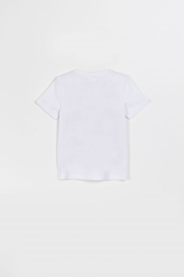 T-shirt z krótkim rękawem biały z nadrukiem 2115773