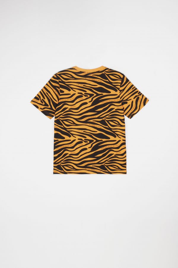 T-shirt z krótkim rękawem pomarańczowy ze zwierzęcym printem 2115778