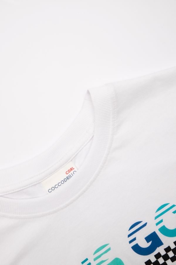 T-shirt z krótkim rękawem biały z kolorowym nadrukim 2115910