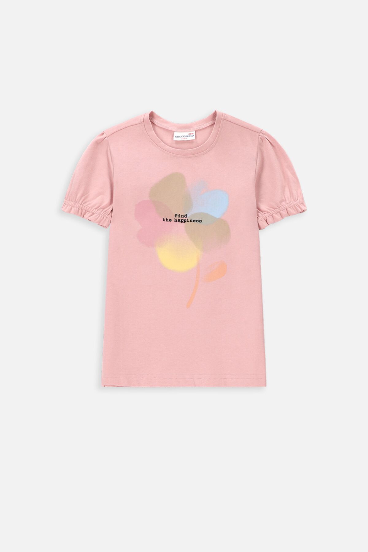 T-shirt z krótkim rękawem różowy z nadrukiem na przodzie 2236366