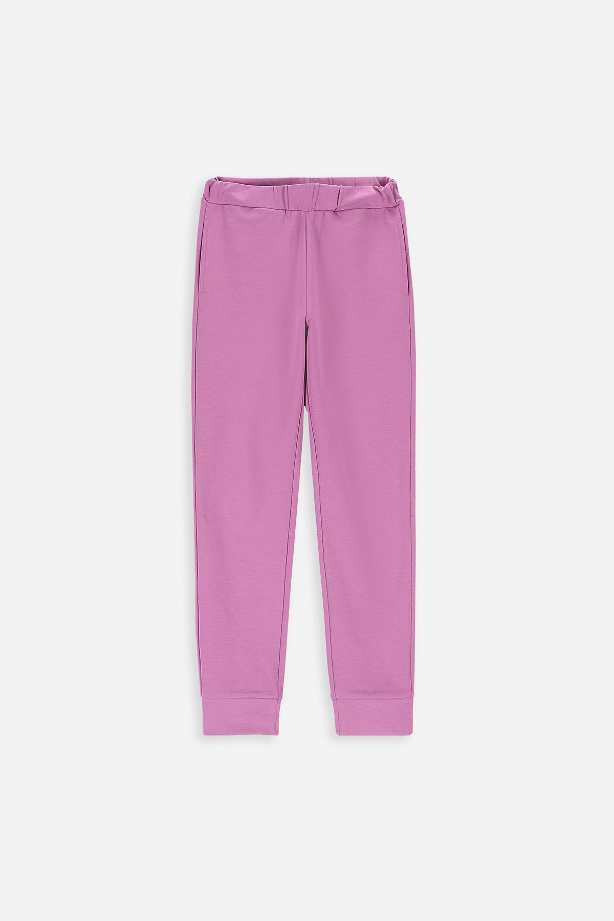 Spodnie dresowe fioletowe z kieszeniami 2219476