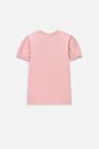 T-shirt z krótkim rękawem różowy z nadrukiem na przodzie 2236367
