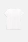 T-shirt z krótkim rękawem biały z nadrukiem i cekinami 2235252